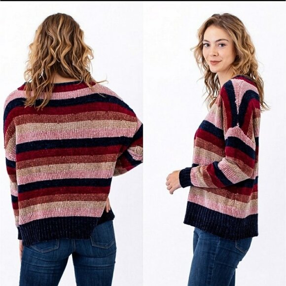 O&O soft chenille striped oversized sweater - Picture 8 of 8